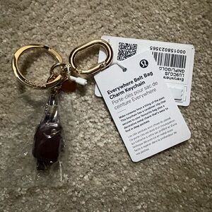 Lululemon Belt Bag Charm Keychain NWT goodnight plum/gold